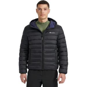 imageChampion Mens Performance Lightweight Puffer Jacket With HoodBlack