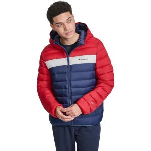 imageChampion Mens Performance Lightweight Puffer Jacket With HoodMidnightIceRed