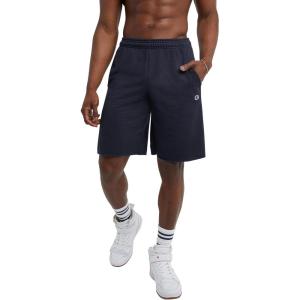 imageChampion Mens Shorts Fleece Midweight Shorts Athletic Shorts With Pockets Reg Or Big ampamp TallNavy  C Patch Logo