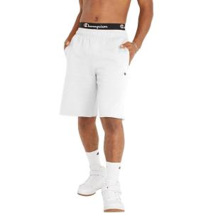 imageChampion Mens Shorts Fleece Midweight Shorts Athletic Shorts With Pockets Reg Or Big ampamp TallWhite C Patch Logo