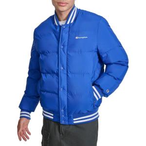imageChampion Mens Varsity Bomber Puffer JacketSurf the Web