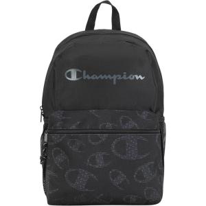 imageChampion Merit Backpack with Padded Straps Water Bottle Pocket and Laptop Compartment for Daily Use BlackWhite One SizeBlack