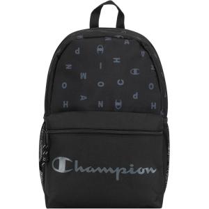 imageChampion Merit Backpack with Padded Straps Water Bottle Pocket and Laptop Compartment for Daily Use BlackWhite One SizeBlackGrey