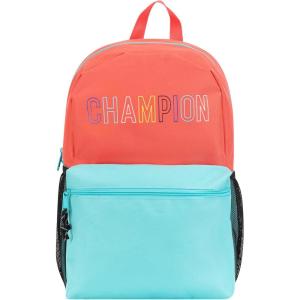 imageChampion Merit Backpack with Padded Straps Water Bottle Pocket and Laptop Compartment for Daily Use BlackWhite One SizeCoral