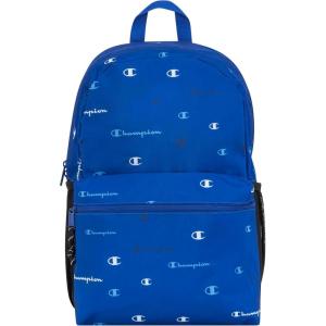 imageChampion Merit Backpack with Padded Straps Water Bottle Pocket and Laptop Compartment for Daily Use BlackWhite One SizeMedium Blue