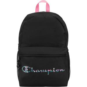 imageChampion Merit Backpack with Padded Straps Water Bottle Pocket and Laptop Compartment for Daily Use BlackWhite One SizePinkBlack