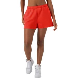 imageChampion Womens 3quot Fleece Shorts RetiredSolar Crimson