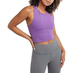 imageChampion Womens Crop Top Soft Touch Moisture Wicking Ribbed Cropped Top for WomenCreative Mauve
