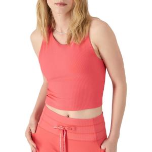 imageChampion Womens Crop Top Soft Touch Moisture Wicking Ribbed Cropped Top for WomenHigh Tide Coral Ribbed