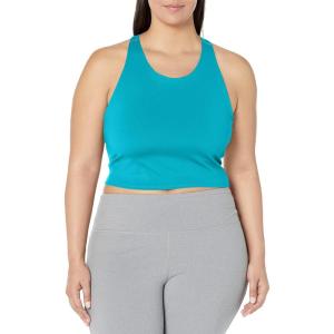 imageChampion Womens Crop Top Soft Touch Moisture Wicking Ribbed Cropped Top for WomenRockin Teal Ribbed