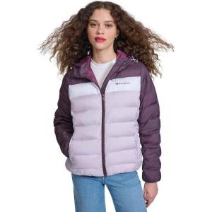 imageChampion Womens Quilted Coat Packable Puffer Jacket With HoodPlum Perfect Combo