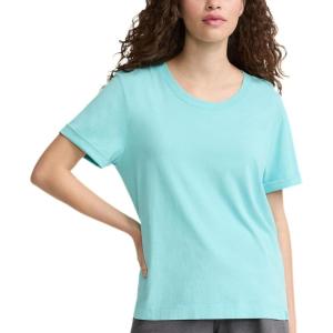 imageChampion Womens Vintage Wash TShirt C LogoAquarelle Blue Light