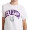 imageChampion Mens Heritage Short Sleeve Tee Mens TShirts Vintage Shirts Mens Tee Shirts GraphicsWhite  Block Arch  Seal