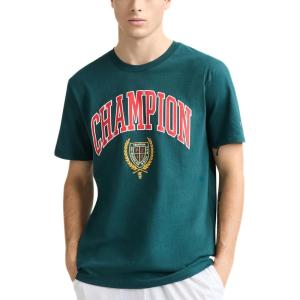 imageChampion Mens Heritage Short Sleeve Tee Mens TShirts Vintage Shirts Mens Tee Shirts GraphicsEmerald Allure  Block Arch  Seal