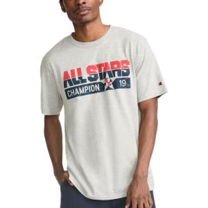 imageChampion Mens Heritage Short Sleeve Tee Mens TShirts Vintage Shirts Mens Tee Shirts GraphicsOxford Gray  Allstars