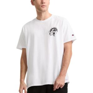 imageChampion Mens Heritage Short Sleeve Tee Mens TShirts Vintage Shirts Mens Tee Shirts GraphicsWhite  Hoops