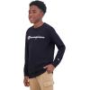 imageChampion Boys Long Sleeve Tee Shirt for Kids Athletic TopsSignature Black