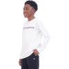imageChampion Boys Long Sleeve Tee Shirt for Kids Athletic TopsSignature Bright White