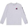 imageChampion Boys Long Sleeve Tee Shirt for Kids Athletic TopsSignature Grey Heather