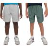 imageChampion Boys Shorts for Kids Athletic 2 Pack Lightweight Hybrid ShortDark Forest Grey