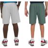imageChampion Boys Shorts for Kids Athletic 2 Pack Lightweight Hybrid ShortDark Forest Grey