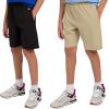 imageChampion Boys Shorts for Kids Athletic 2 Pack Lightweight Hybrid ShortKhakiblack