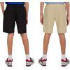 imageChampion Boys Shorts for Kids Athletic 2 Pack Lightweight Hybrid ShortKhakiblack