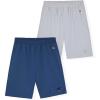 imageChampion Boys Shorts for Kids Athletic 2 Pack Lightweight Hybrid ShortBluelight Gray