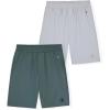 imageChampion Boys Shorts for Kids Athletic 2 Pack Lightweight Hybrid ShortDark Forest Grey