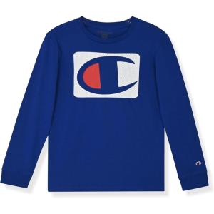 imageChampion Boys Long Sleeve Tee Shirt for Kids Athletic TopsSurf the Web Blue