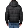 imageChampion Mens Reversible Puffer Jacket with Drawstring HoodBlackHeather Grey