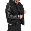 imageChampion mens Varsity Bomber Puffer JacketBlack Wool Hoody