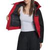 imageChampion womens Cropped Hooded Ski BomberBlackRed