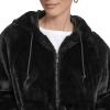 imageChampion womens Faux Fur Hoody Bomber JacketBlack