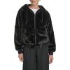 imageChampion womens Faux Fur Hoody Bomber JacketBlack