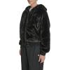 imageChampion womens Faux Fur Hoody Bomber JacketBlack