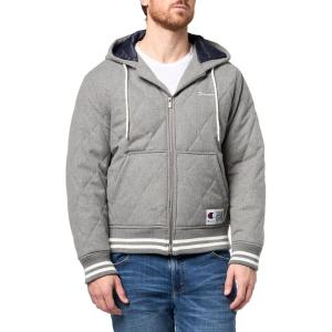 imageChampion mens Diamond Quilted Varsity HoodyHeather Grey