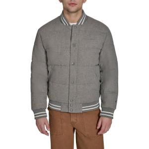 imageChampion mens Varsity Bomber Puffer JacketHeather Grey Wool