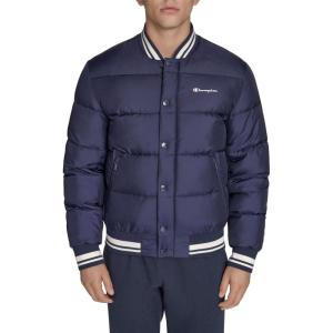 imageChampion mens Varsity Bomber Puffer JacketPeacoat Tech