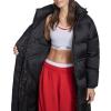 imageChampion womens Cinch Waist Long Hooded PufferBlack