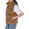 imageChampion womens Faux Fur Stand Collar VestCognac