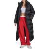 imageChampion womens Cinch Waist Long Hooded PufferBlack