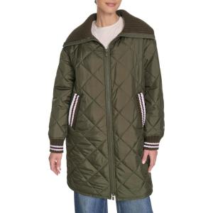 imageChampion womens Midlength Diamond Quilted Shawl Collar JacketOlive