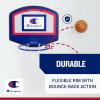 imageChampion 360 Mini Basketball Hoop Set RedWhiteBlue OverTheDoor 105 x 85 Backboard with SpringLoaded Foldable Rim amp Nylon Net Includes 35 Mini Ball for Quick Indoor Basketball Play