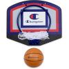 imageChampion 360 Mini Basketball Hoop Set RedWhiteBlue OverTheDoor 105 x 85 Backboard with SpringLoaded Foldable Rim amp Nylon Net Includes 35 Mini Ball for Quick Indoor Basketball Play