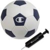 imageChampion Soccer Ball Youth amp Adult  Matte Finish 32Panel Design Enhanced Control Sizes PVC Cover Sizes 34 and 5 for Indoor amp Outdoor Training Includes 6 PumpWhiteMedieval Blue