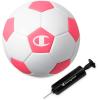 imageChampion Soccer Ball Youth amp Adult  Matte Finish 32Panel Design Enhanced Control Sizes PVC Cover Sizes 34 and 5 for Indoor amp Outdoor Training Includes 6 PumpClassic WhiteOptic Pink