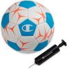 imageChampion Soccer Ball Youth amp Adult  Matte Finish 32Panel Design Enhanced Control Sizes PVC Cover Sizes 34 and 5 for Indoor amp Outdoor Training Includes 6 PumpWhiteFierce Tide Very Coral