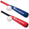 imageChampion Big Fly Foam Bat amp Ball Set for Kids Ages 3 RedWhiteBlue Oversized 24 Bat with Molded Core and Soft Ball Lightweight Design for Safe Indoor or Outdoor Baseball PlayRedBlack RedWhiteBlue