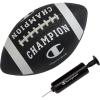 imageChampion Blitz Football AllWeather Football Enhanced Grip Durable Rubber Cover and Molded Laces for Outdoor Sports amp Training Includes 6 Ball PumpBlackWhite
